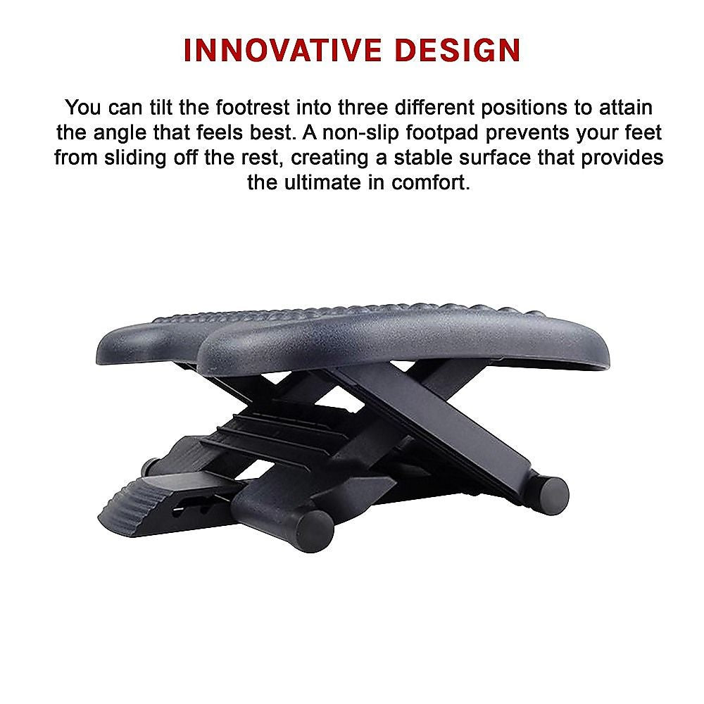 Under Desk Footrest Ergonomic Foot & Leg Rest for Office Chair Computer Desk