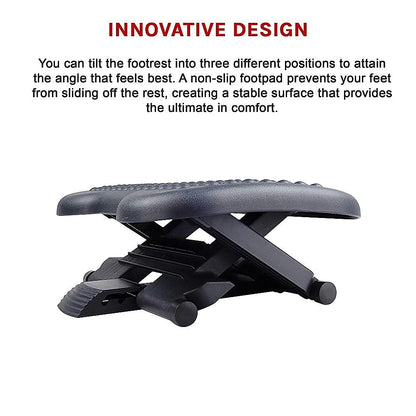 Under Desk Footrest Ergonomic Foot & Leg Rest for Office Chair Computer Desk