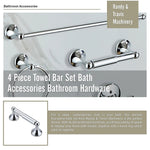 4 Piece Towel Bar Set Bath Accessories Bathroom Hardware