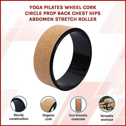Yoga Pilates Wheel Cork Circle Prop Back Chest Hips