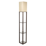 Shelf Floor Lamp - Shade Diffused Light Source With Open-Box Shelves