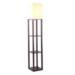 Shelf Floor Lamp - Shade Diffused Light Source With Open-Box Shelves