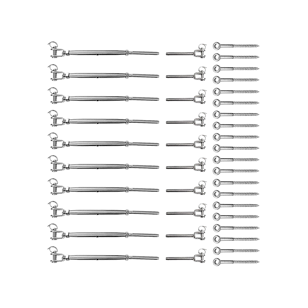 Stainless Steel Wire Rope Diy Balustrade Kit Jaw/Swage Fork