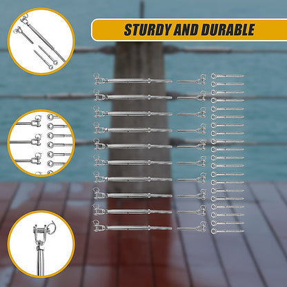 Stainless Steel Wire Rope Diy Balustrade Kit Jaw/Swage Fork