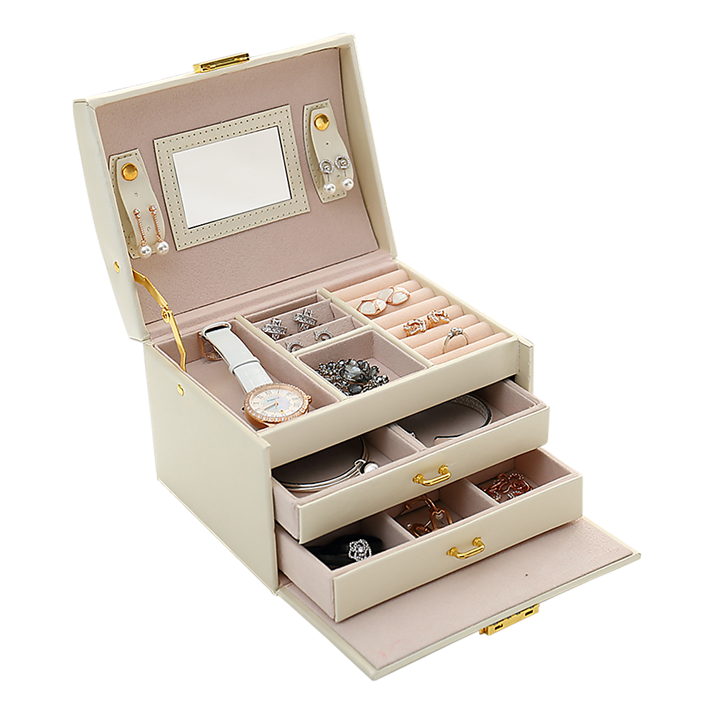 Jewellery Storage Box Girls Rings Necklaces Display Organiser Storage