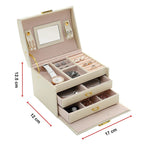 Jewellery Storage Box Girls Rings Necklaces Display Organiser Storage