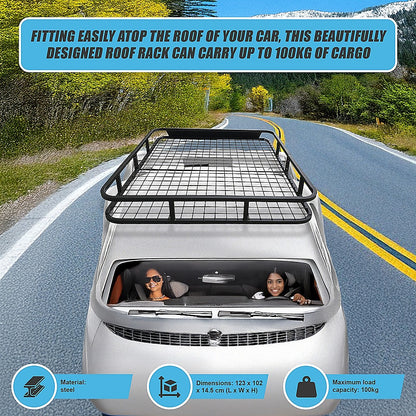Roof Rack Basket - Car Luggage Carrier