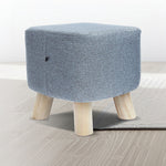 Fabric Ottoman Foot Stool Rest Pouffe Squircle Footstool- Charcoal/ Grey