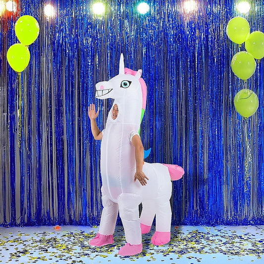 Giant Unicorn Fancy Dress Fan Inflatable Costume Suit