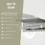 Stainless Steel Double Toilet Paper Holder Towel Roll Tissue Rack Storage Shelf