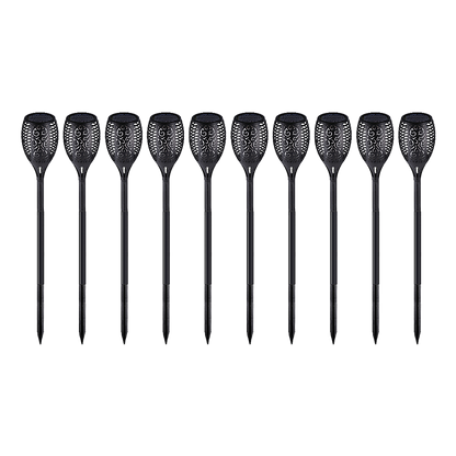 10-Pack Solar Torch Lights With 96 Led Flickering Flame