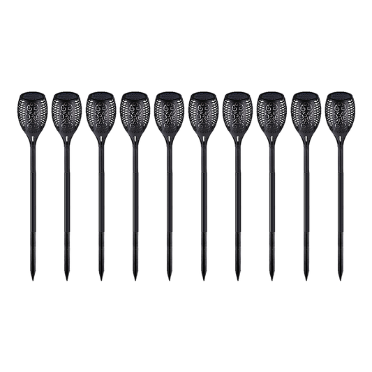10-Pack Solar Torch Lights With 96 Led Flickering Flame