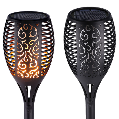 10-Pack Solar Torch Lights With 96 Led Flickering Flame