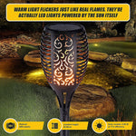 10-Pack Solar Torch Lights With 96 Led Flickering Flame