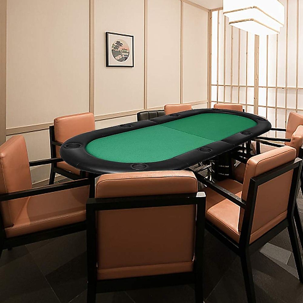 Folding Poker Blackjack Table, 8 Players