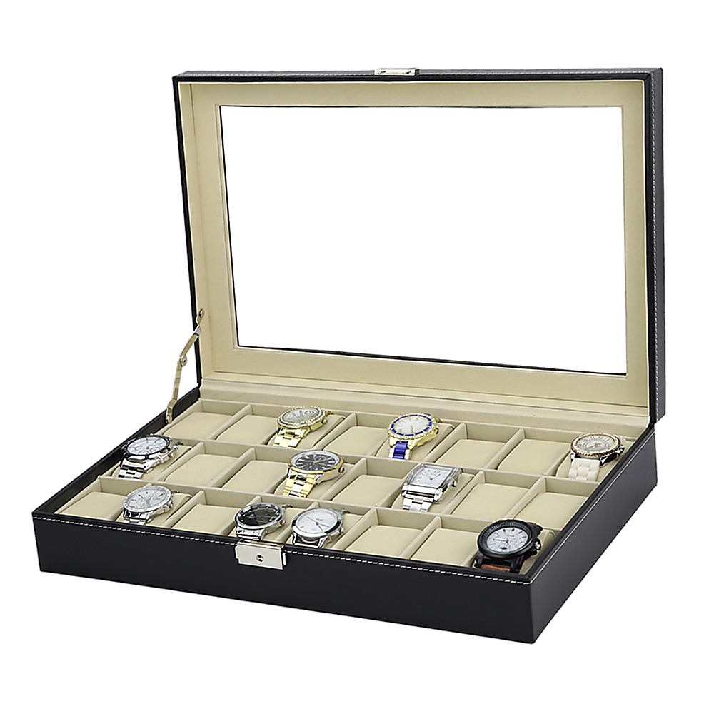 Luxury 24 Slot Watch Display Case