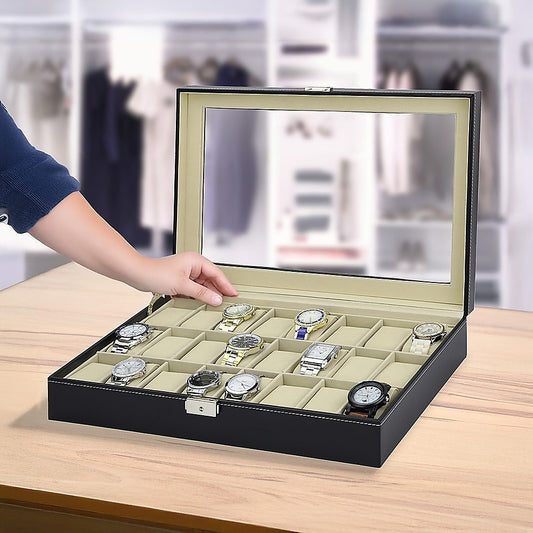 Luxury 24 Slot Watch Display Case