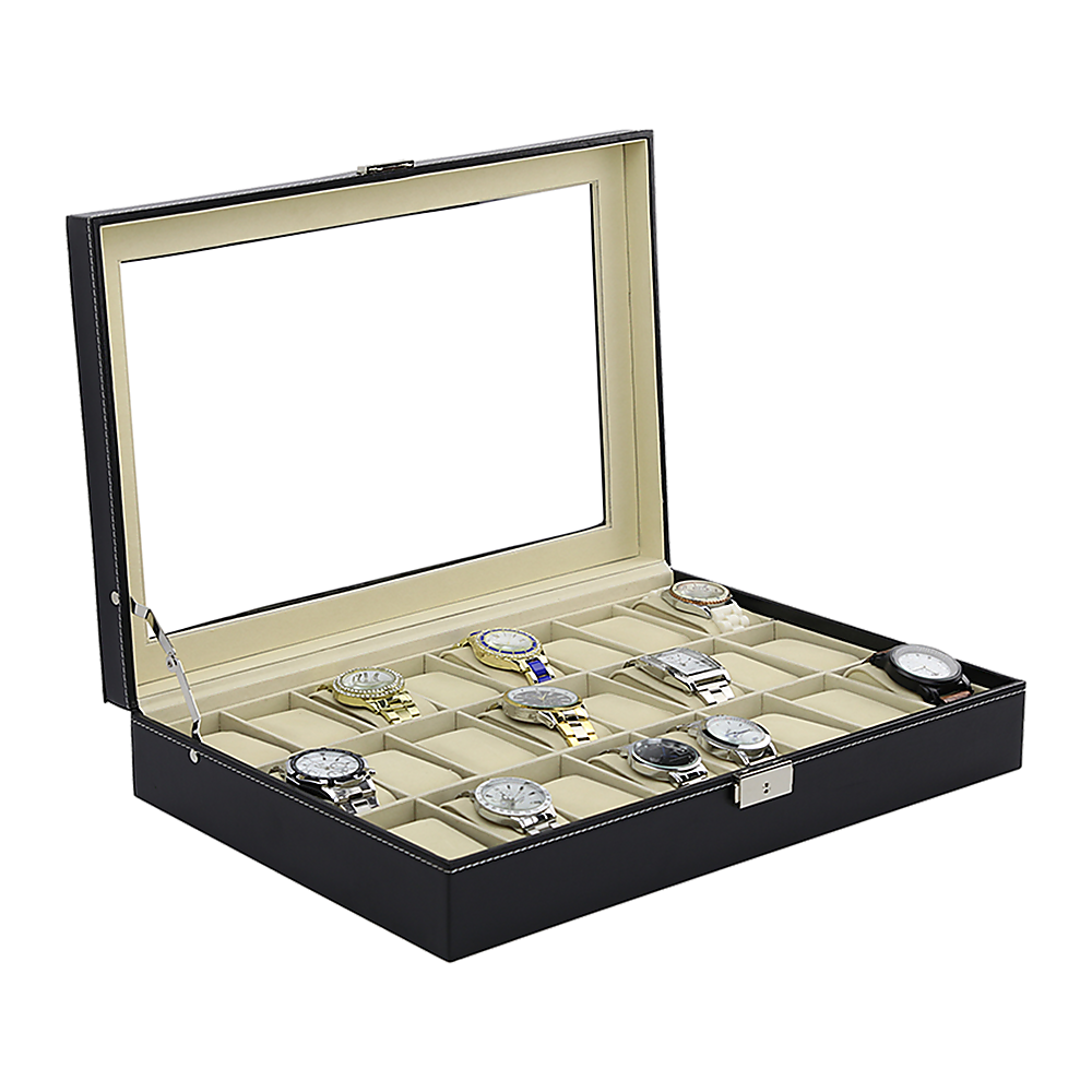 Luxury 24 Slot Watch Display Case