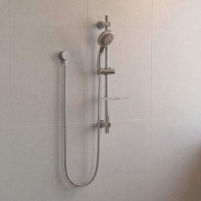 Hand Held Shower Rail Soap Dish Bathroom Set