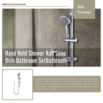 Premium Hand Held Shower Rail Soap Dish Bathroom Set