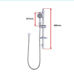 Premium Hand Held Shower Rail Soap Dish Bathroom Set