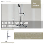 Hand Held Shower Rail Soap Dish Bathroom Set