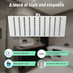200Mm Shower Head Square 304Ss Polished Chrome Finish