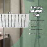 200Mm Shower Head Square 304Ss Polished Chrome Finish