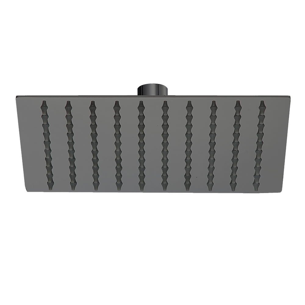 200Mm Shower Head Square 304Ss Electroplated Matte Black Finish