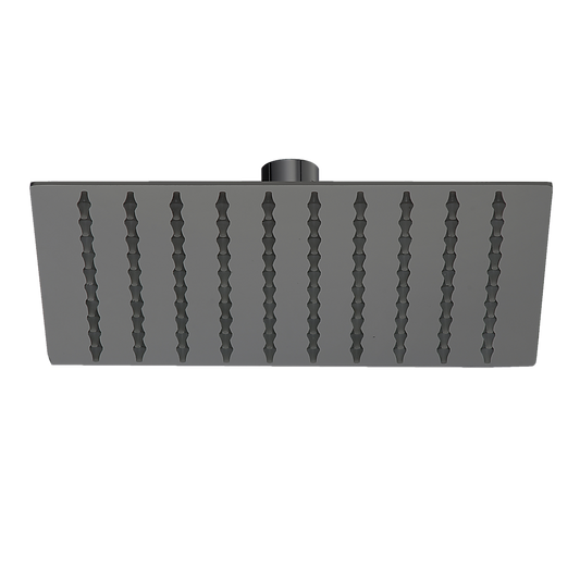 200Mm Shower Head Square 304Ss Electroplated Matte Black Finish