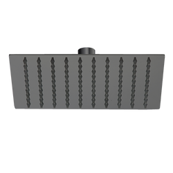 200Mm Shower Head Square 304Ss Electroplated Matte Black Finish