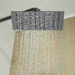 200Mm Shower Head Square 304Ss Electroplated Matte Black Finish
