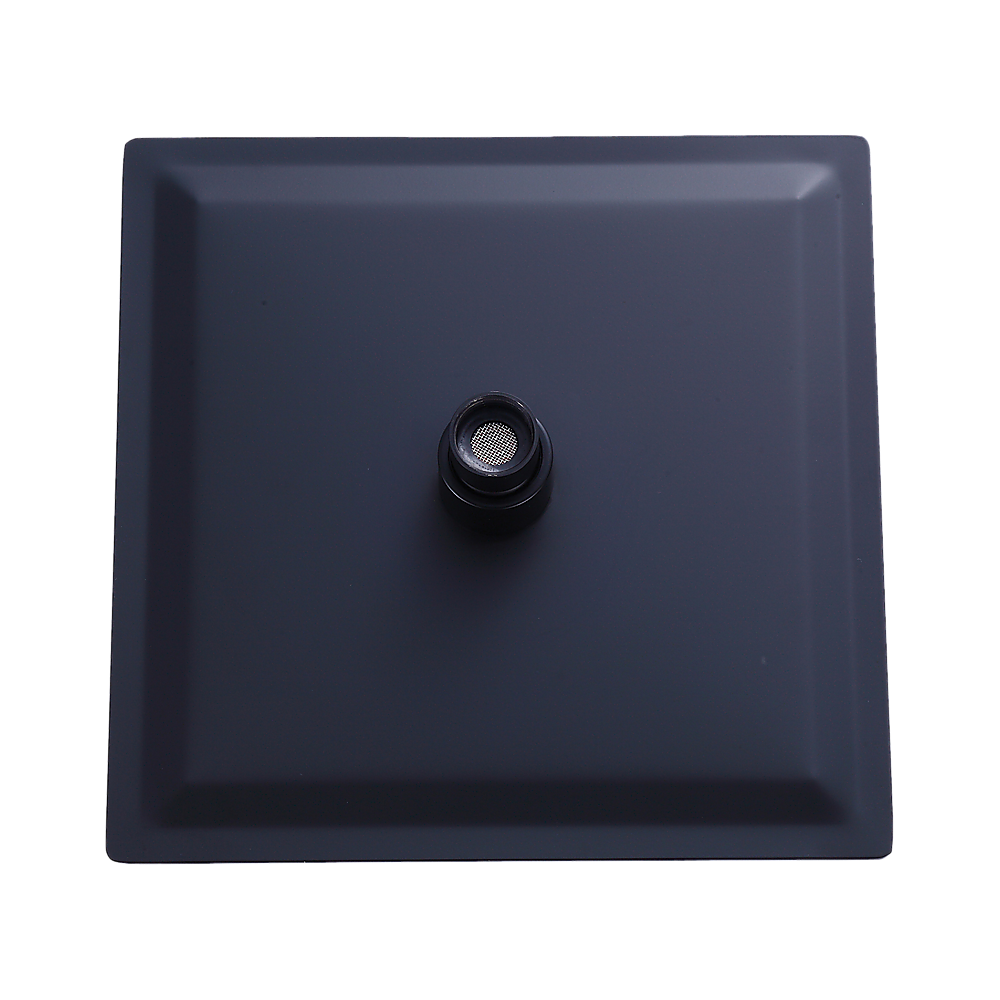 200Mm Shower Head Square 304Ss Electroplated Matte Black Finish