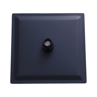200Mm Shower Head Square 304Ss Electroplated Matte Black Finish