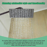 200Mm Shower Head Square 304Ss Electroplated Matte Black Finish