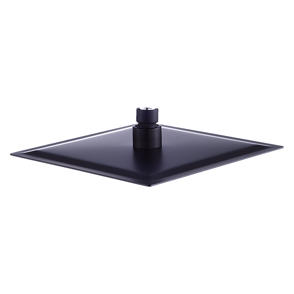 200Mm Shower Head Square 304Ss Electroplated Matte Black Finish