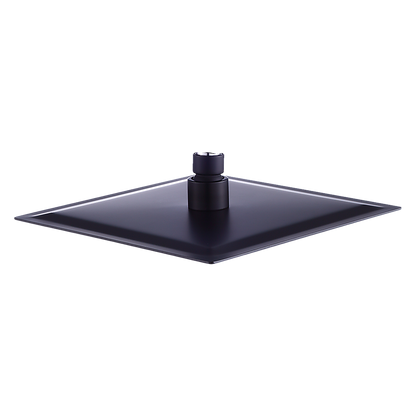 200Mm Shower Head Square 304Ss Electroplated Matte Black Finish