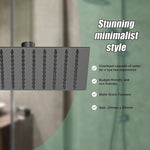 200Mm Shower Head Square 304Ss Electroplated Matte Black Finish