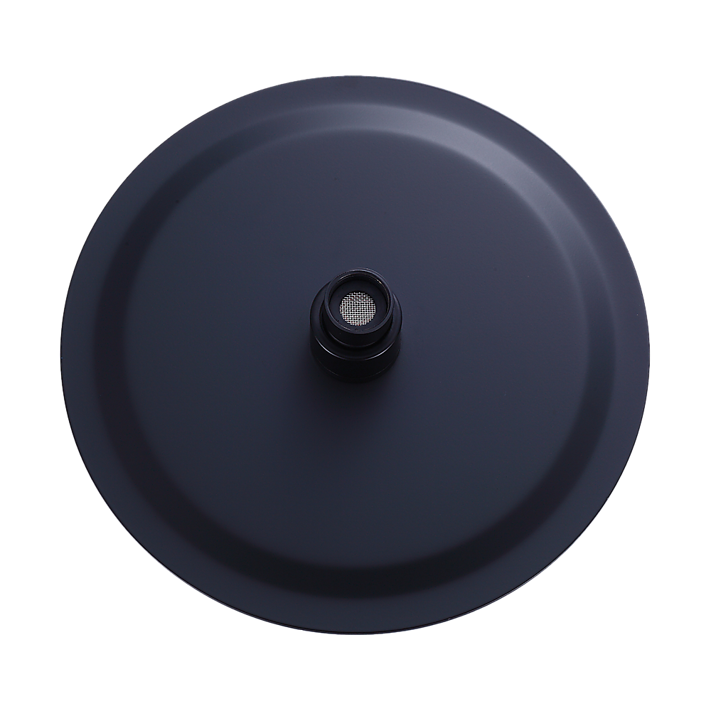 200Mm Shower Head Round 304Ss Electroplated Matte Black Finish