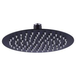 200Mm Shower Head Round 304Ss Electroplated Matte Black Finish