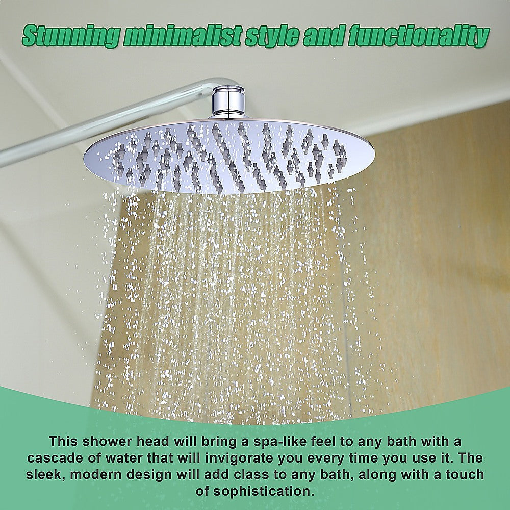 200Mm Shower Head Round 304Ss Polished Chrome Finish