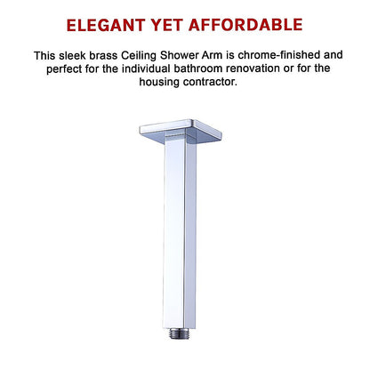 Shower Head Arm Wall Connector Square Bathroom Rainforest Showerhead