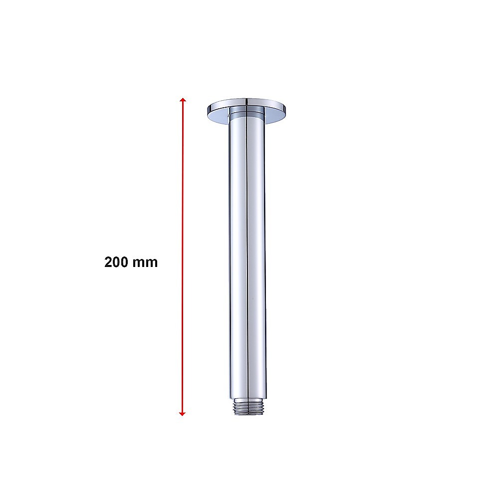 Shower Head Arm Wall Connector Round Bathroom Rainforest Showerhead