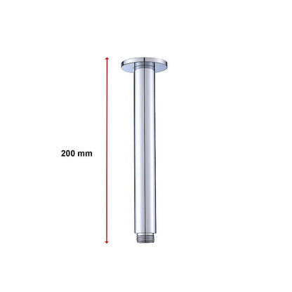 Shower Head Arm Wall Connector Round Bathroom Rainforest Showerhead