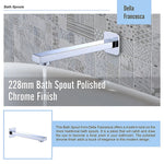 228Mm Bath Spout Polished Chrome Finish