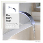 180Mm Bath Spout Polished Chrome Finish