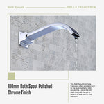 180Mm Bath Spout Polished Chrome Finish