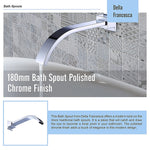 180Mm Bath Spout Polished Chrome Finish
