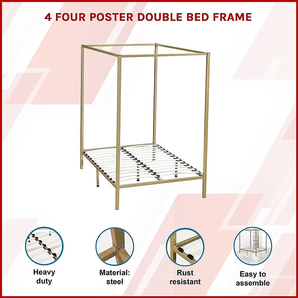 4 Four Poster Double Bed Frame