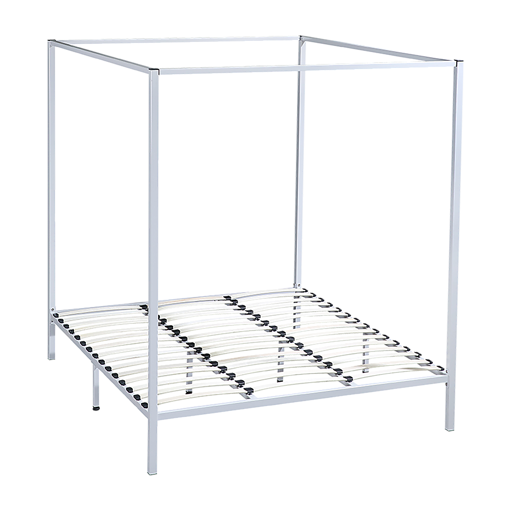 Stylish design 4 Four Poster King Bed Frame-Gold/Cream